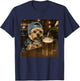 Yorkie Drinking Beer Shirt Funny Dog Meme Art Vintage T-Shirt - T-Shirt | Navy