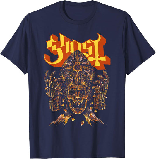 Ghost – Candy Corn Papa 4 Halloween T-Shirt - T-Shirt | Navy