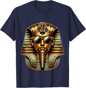 King Pharaoh Tutankhamun King Tut Sunglasses T-Shirt - T-Shirt | Navy
