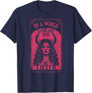 Lilith Demon Queen Pagan Goth Goddess Female T-Shirt - T-Shirt | Navy