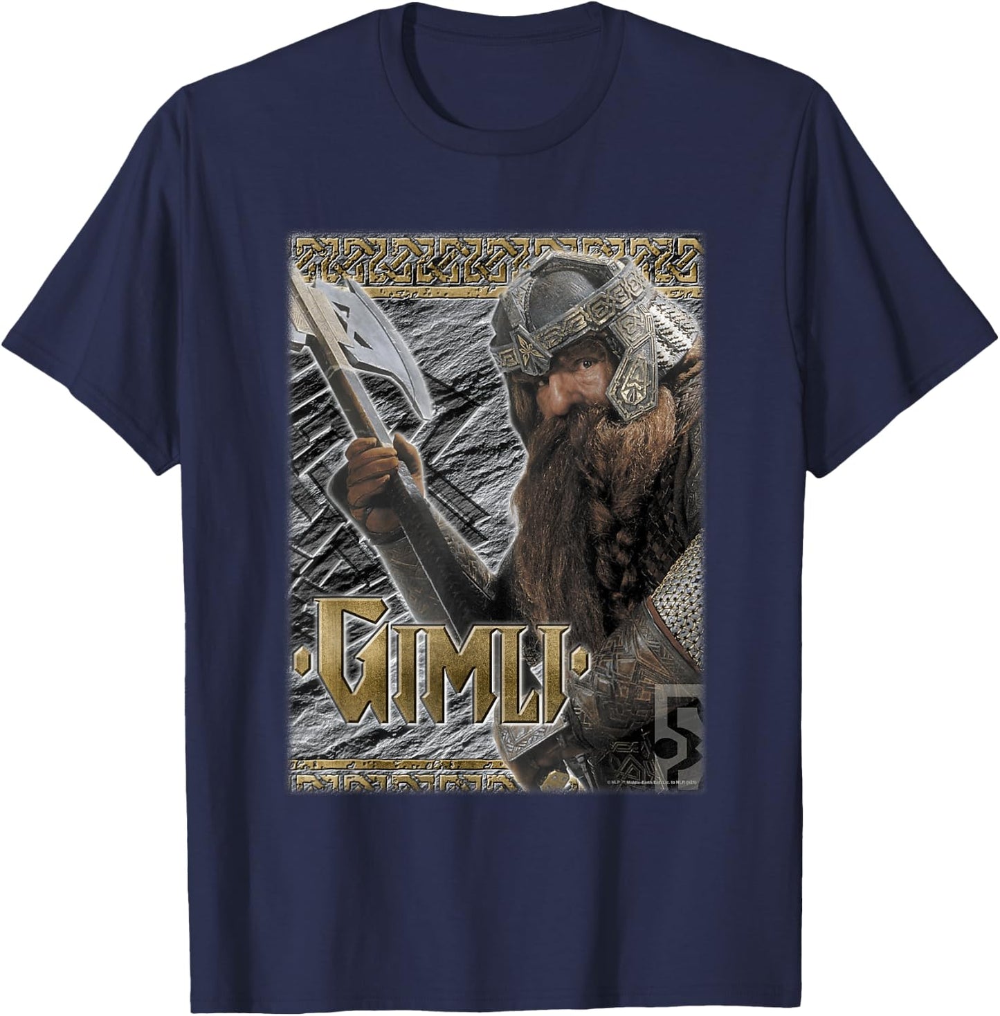 The Lord of the Rings Gimli T-Shirt - T-Shirt | Navy