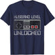 New Husband Level Unlocked Just Married Gamer Bachelor Party T-Shirt - T-Shirt | Navy