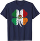 Mexican Irish Mexico Ireland St Patricks Shamrock Flag T-Shirt - T-Shirt | Navy