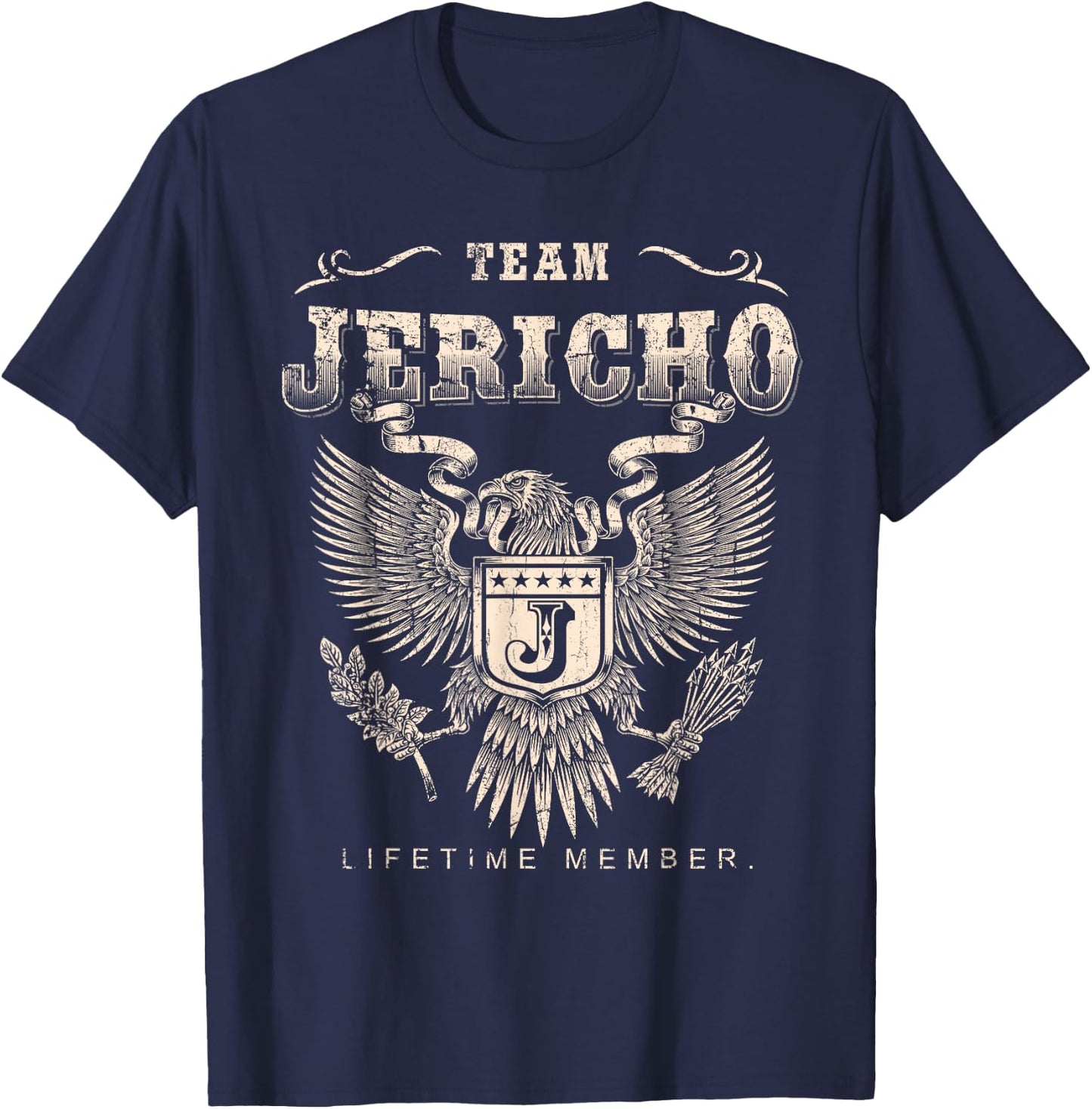 Team Jericho Lifetime Member - Jericho Name T-Shirt - T-Shirt | Navy