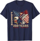 250 Years 1776 2026 Birthday Eagle USA Flag 4th of July Men T-Shirt - T-Shirt | Navy