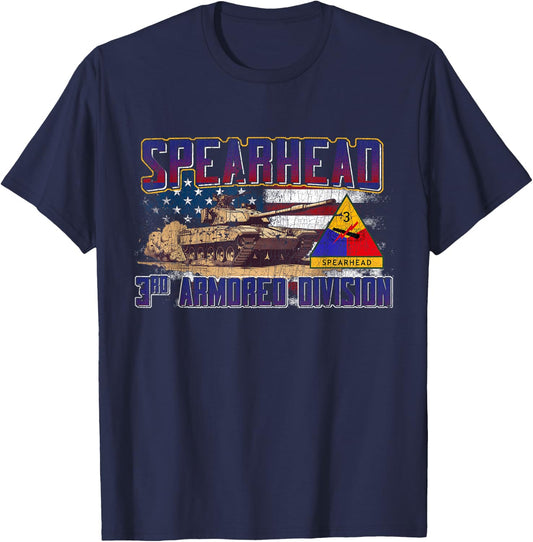 3rd Armored Division Veteran 3rd Ad Spearhead Vintage Gifts T-Shirt - T-Shirt | Navy