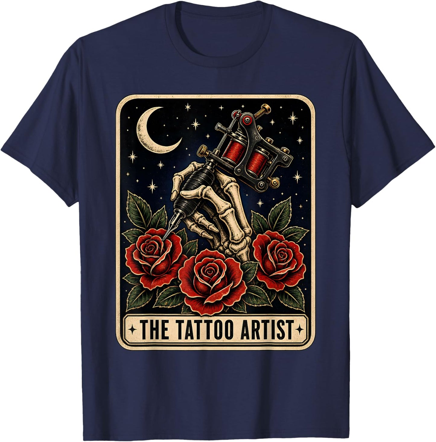 The Tattoo Artist Tarot Card T-Shirt - T-Shirt | Navy