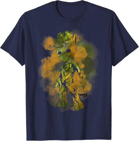 Marvel Guardians of The Galaxy Vol 2 Groot Vintage Color T-Shirt - T-Shirt | Navy