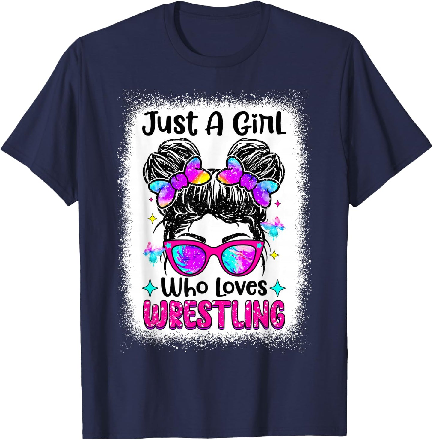 Just A Girl Who Loves Wrestling - Wrestler Girl & Women T-Shirt - T-Shirt | Navy