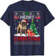 Merry Christmas Bullmastiff Lovers Family Ugly Xmas Sweater T-Shirt - T-Shirt | Navy