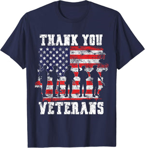 Thank You Veterans for Veterans Day T-Shirt - T-Shirt | Navy