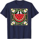 Fruits Flowers Watermelon Map Free Palestine T-Shirt - T-Shirt | Navy