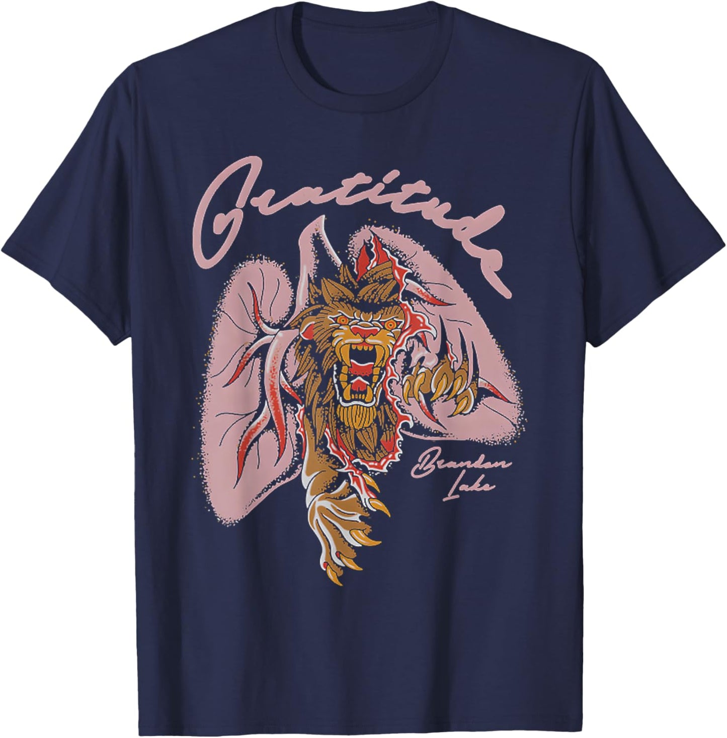 Funny Quote Gratitude God Christian Faith Inspirational T-Shirt - T-Shirt | Navy