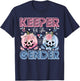 Keeper Of The Gender Pumpkin Halloween Baby Gender Reveal T-Shirt - T-Shirt | Navy