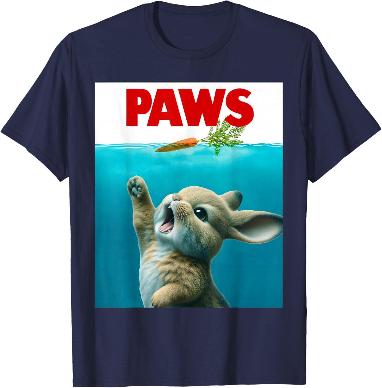 Paws Cute Bunny T-Shirt - T-Shirt | Navy