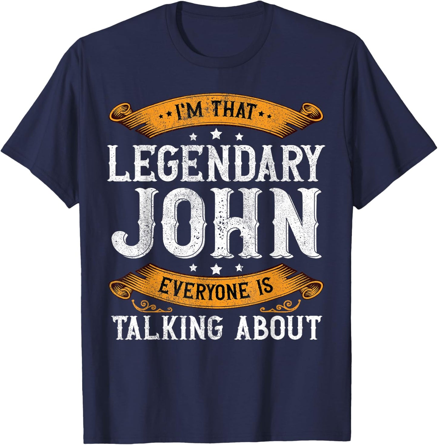 John Personal Name Funny John First Name T-Shirt - T-Shirt | Navy