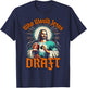 Fantasy Football Champion Who Would Jesus Draft Party T-Shirt - T-Shirt | Navy