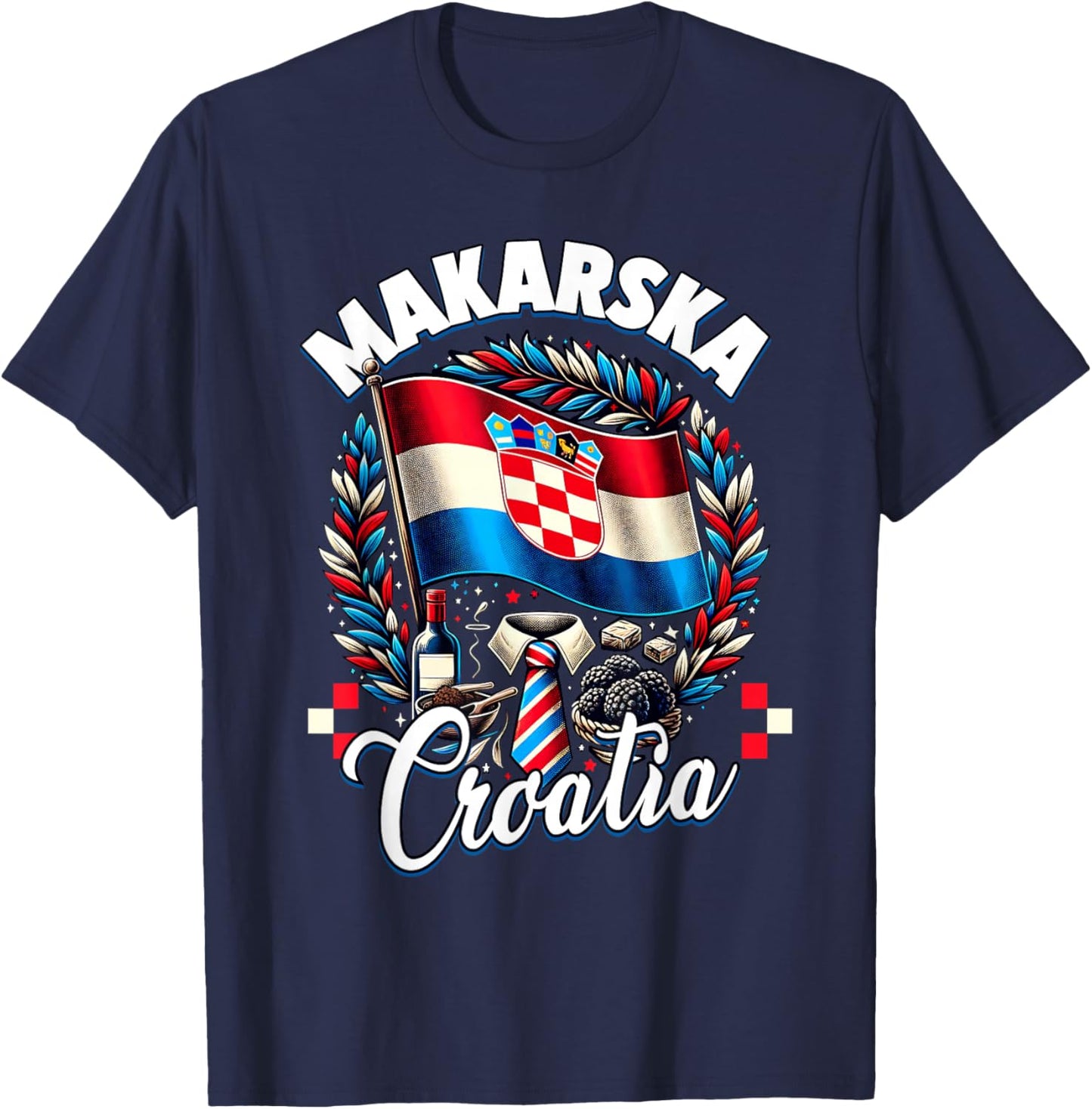 Makarska Souvenir Croatia Travel Vacation T-Shirt - T-Shirt | Navy