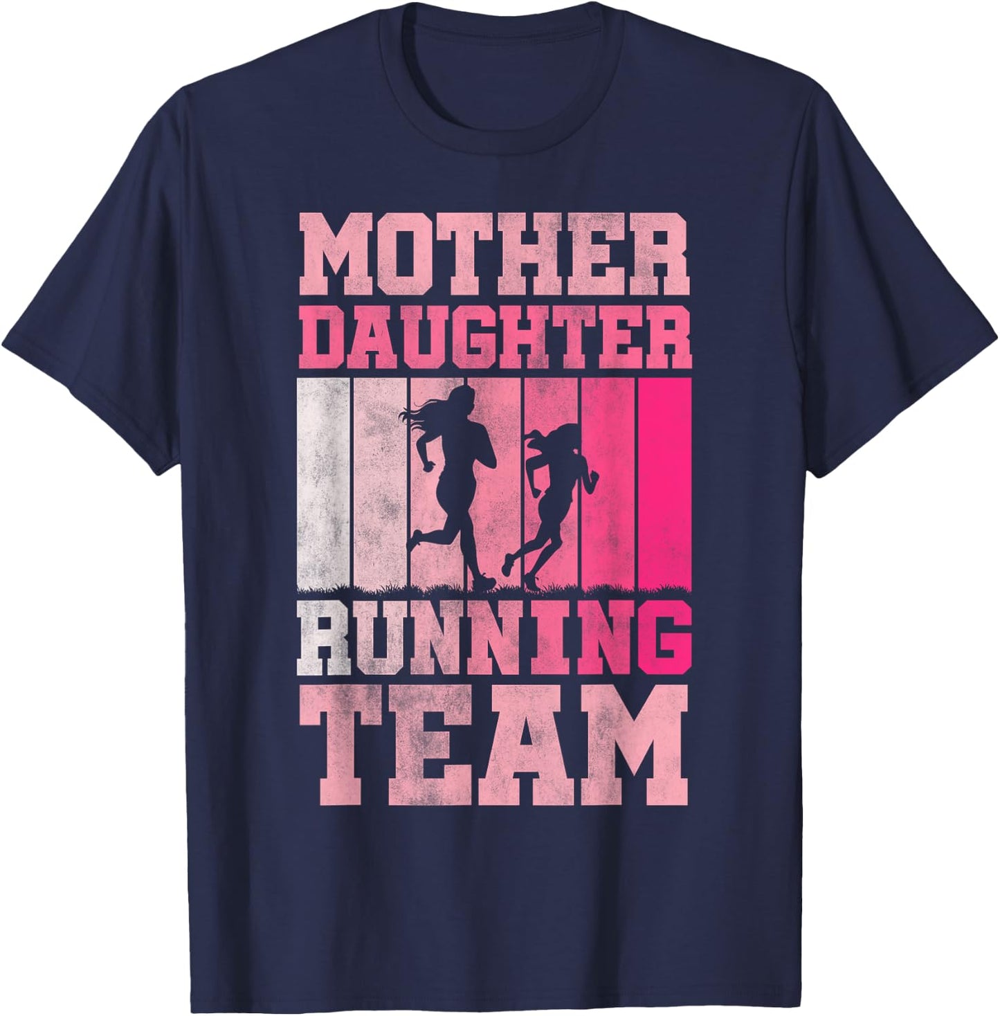 Mother Daughter Running Team - Funny Running Family T-Shirt - T-Shirt | Navy