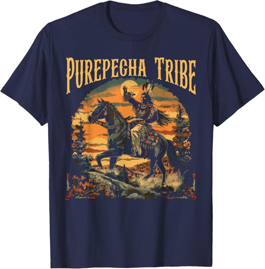 Indigenous People Mexico Native American Purepecha Tribe T-Shirt - T-Shirt | Navy