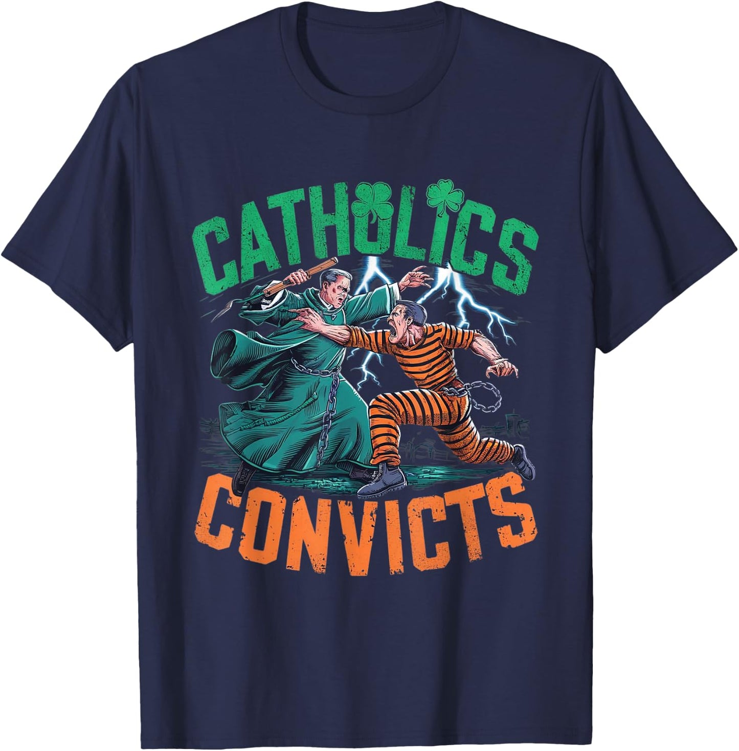 Classic Catholics vs Convicts 1988 T-Shirt - T-Shirt | Navy