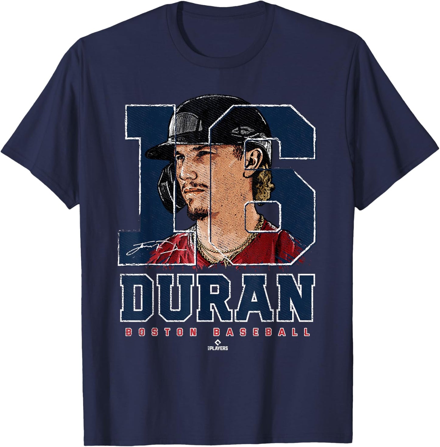 Silhouette Jarren Duran Boston MLBPA T-Shirt - T-Shirt | Navy