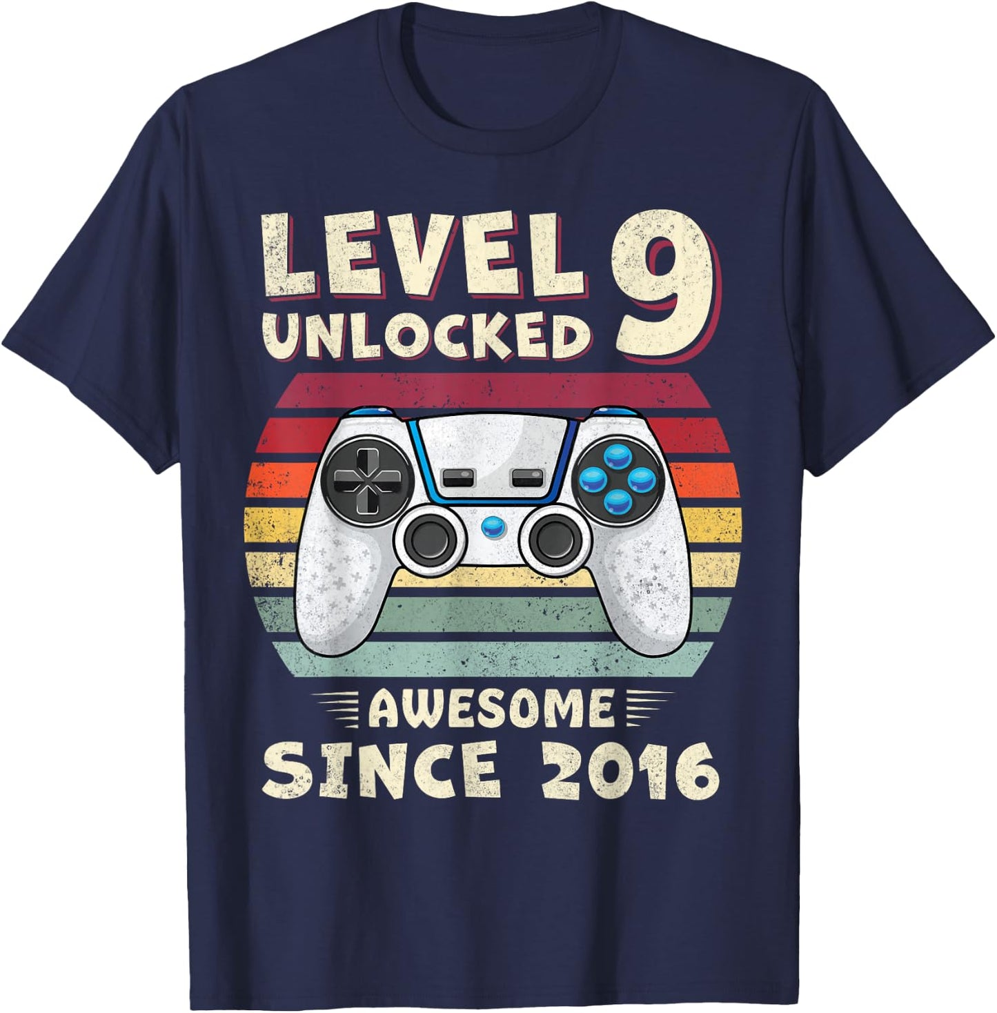 9 Year Old BDay Decorations Son Boy 9yr 2016 9th Birthday T-Shirt - T-Shirt | Navy