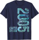 21st Birthday Man Woman 21 Years 2005 Decorative Gift Funny T-Shirt - T-Shirt | Navy