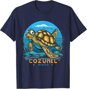 Cozumel, Mexico Sea Turtle T-Shirt - T-Shirt | Navy