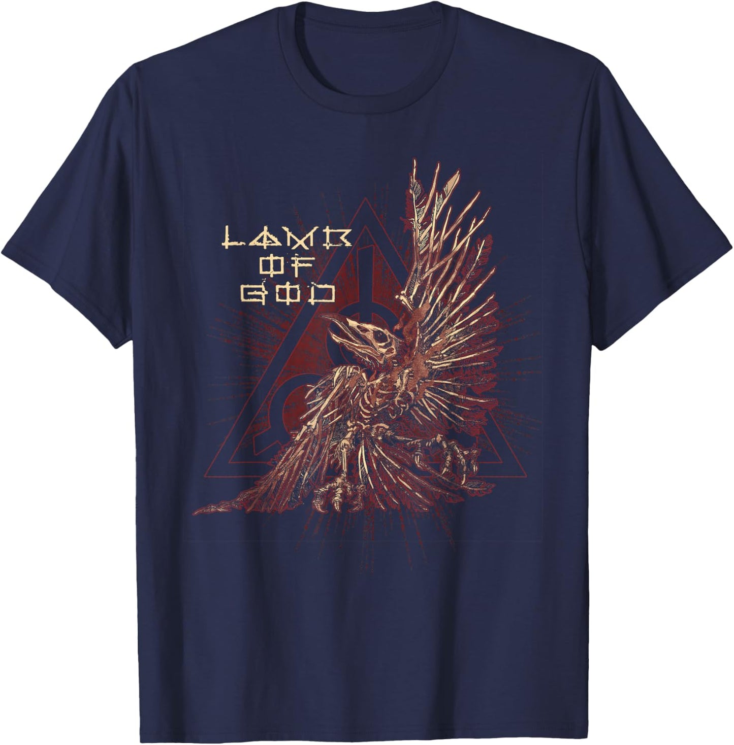 Lamb of God Duo Chrome Bird T-Shirt - T-Shirt | Navy