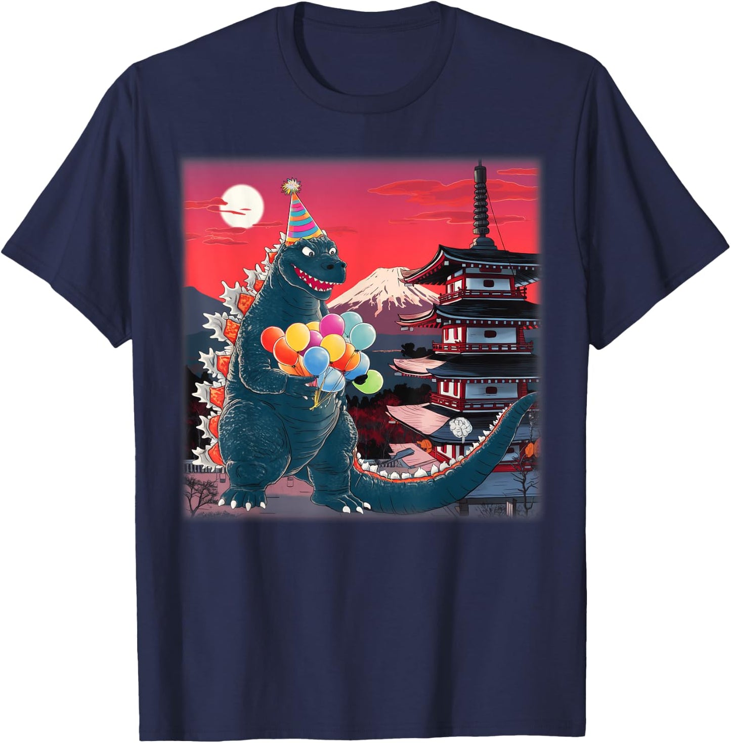 Kaiju Birthday Party Japan Monster Movie Bday Decorations T-Shirt - T-Shirt | Navy
