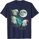 Three Cockatoos Howl At Moon 3 Wolf - Wolves Parody T-Shirt - T-Shirt | Navy