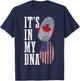 Canada USA It's In My DNA Canadian American Flag Pride T-Shirt - T-Shirt | Navy