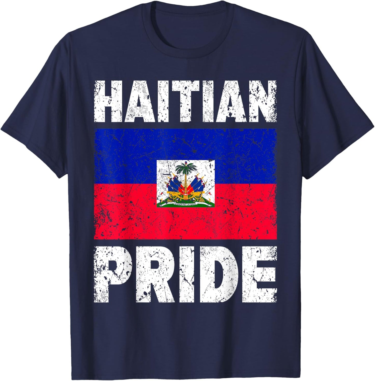 Haiti Flag Haitian Pride T-Shirt - T-Shirt | Navy