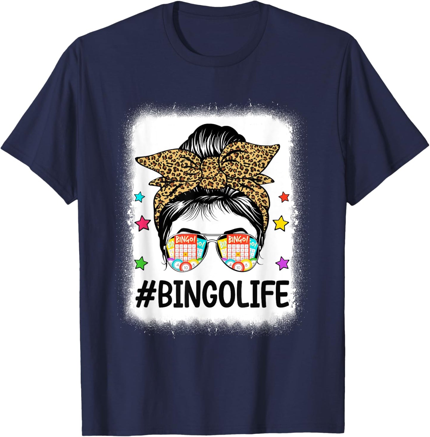 Funny Bingo Life Bingo Messy Buns Gambling Bingo T-Shirt - T-Shirt | Navy