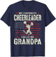 My Favorite Cheerleader Calls Me Grandpa Flag Cheer Grandpa T-Shirt - T-Shirt | Navy