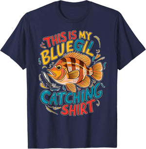 Catch Sunfish Ultralight Fishing Gifts Freshwater Bluegill T-Shirt - T-Shirt | Navy