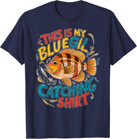 Catch Sunfish Ultralight Fishing Gifts Freshwater Bluegill T-Shirt - T-Shirt | Navy