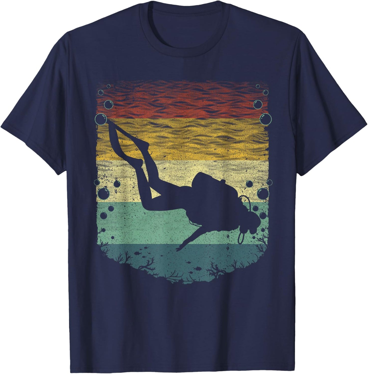 Cool Scuba Diving Art Women Kids Scuba Dive Diver T-Shirt - T-Shirt | Navy