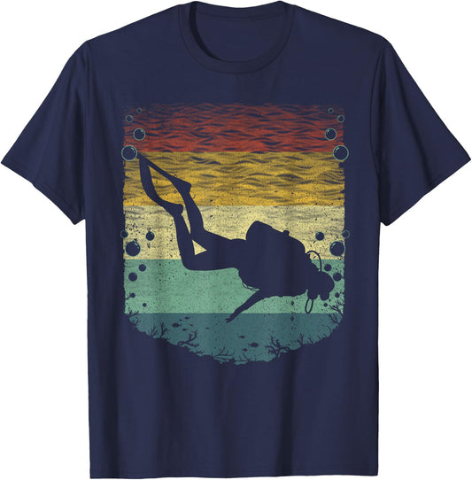 Cool Scuba Diving Art Women Kids Scuba Dive Diver T-Shirt - T-Shirt | Navy