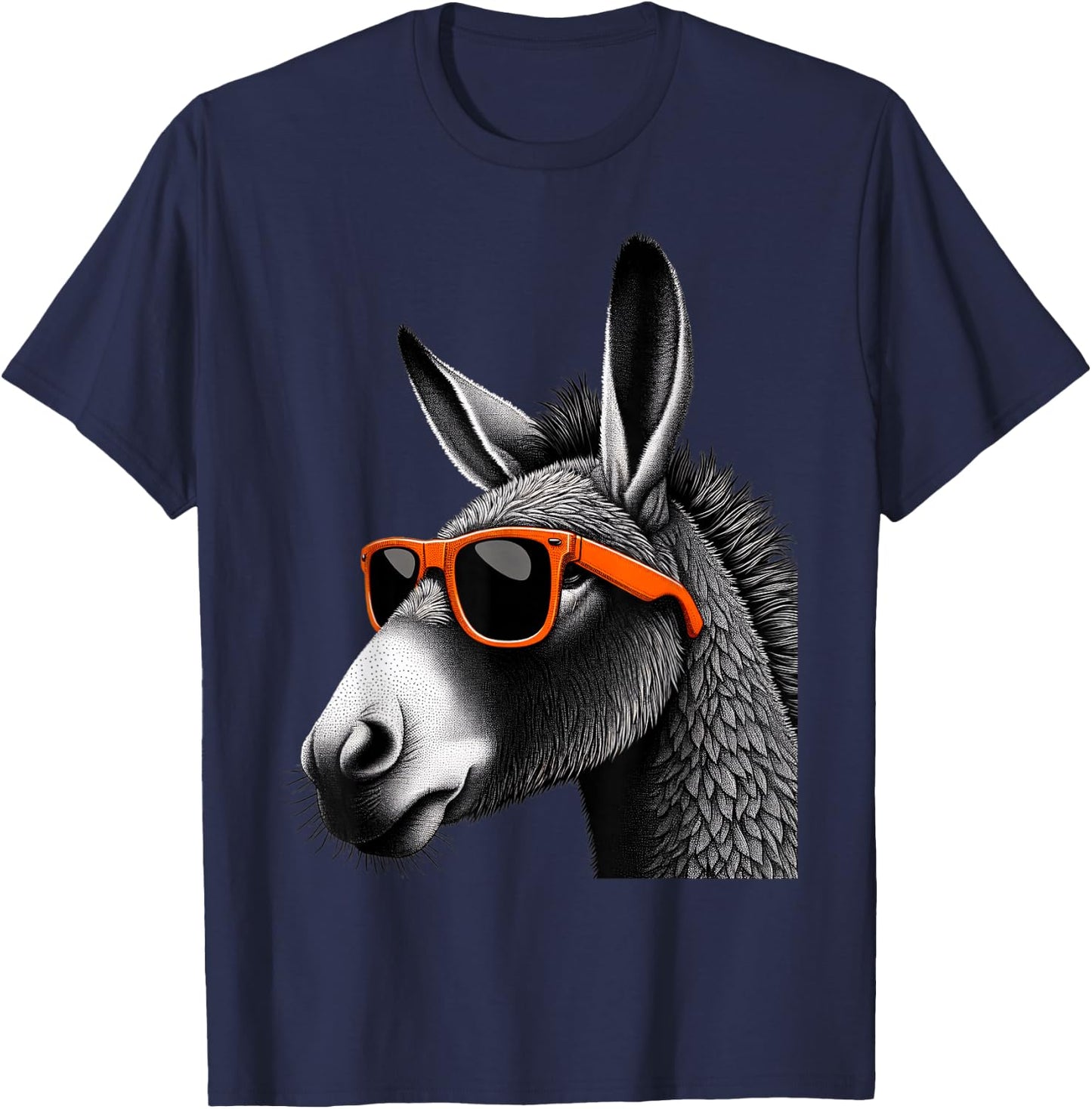 Cool Mule Wearing Sunglasses Graphic Art T-Shirt - T-Shirt | Navy
