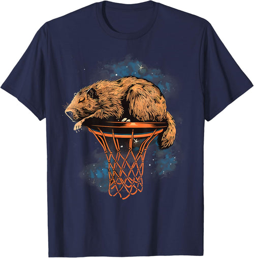 Basketball Capybara Drawing Artwork Basketball Lover