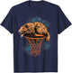 Basketball Capybara Drawing Artwork Basketball Lover T-Shirt - T-Shirt | Navy