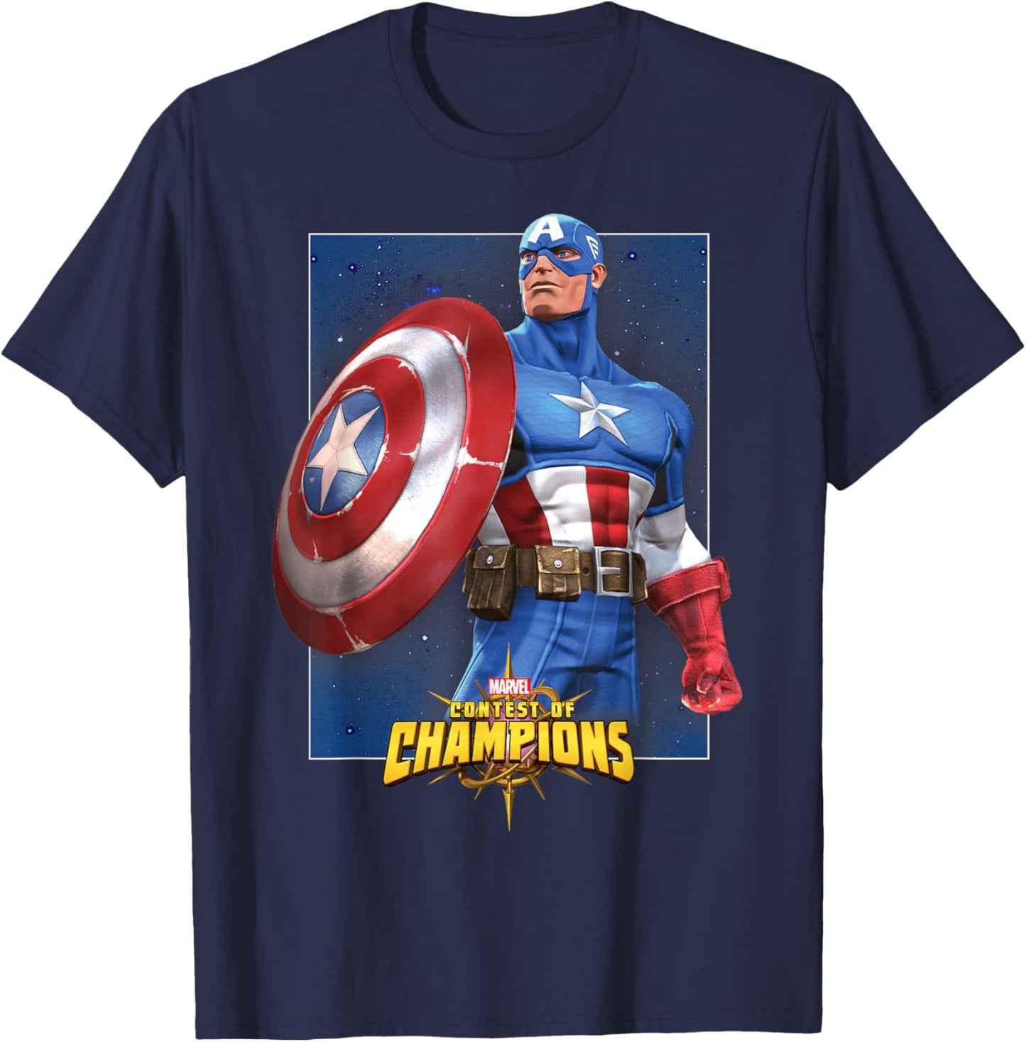 Marvel Contest of Champions Captain America Graphic T-Shirt - T-Shirt | Navy
