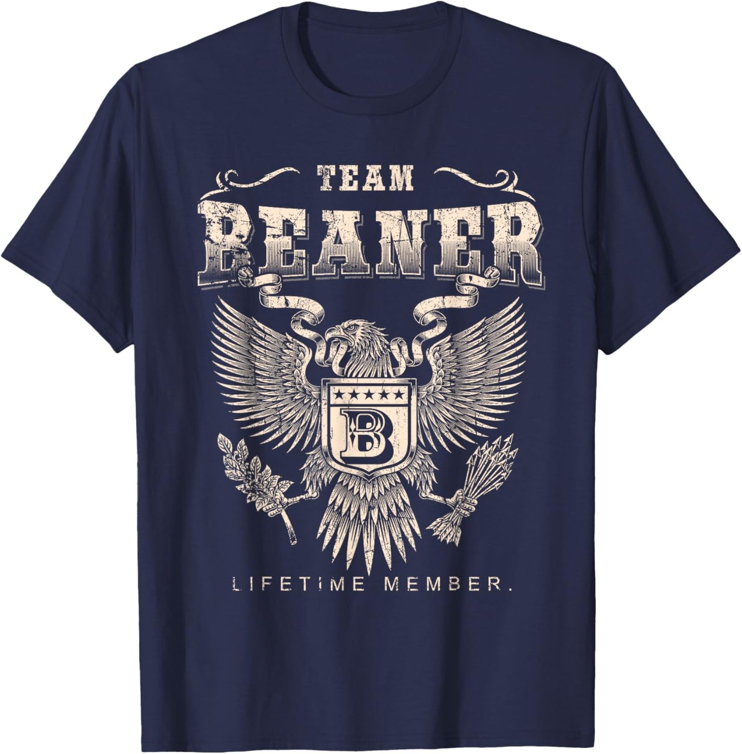 Team Beaner Lifetime Member - Beaner Name T-Shirt - T-Shirt | Navy