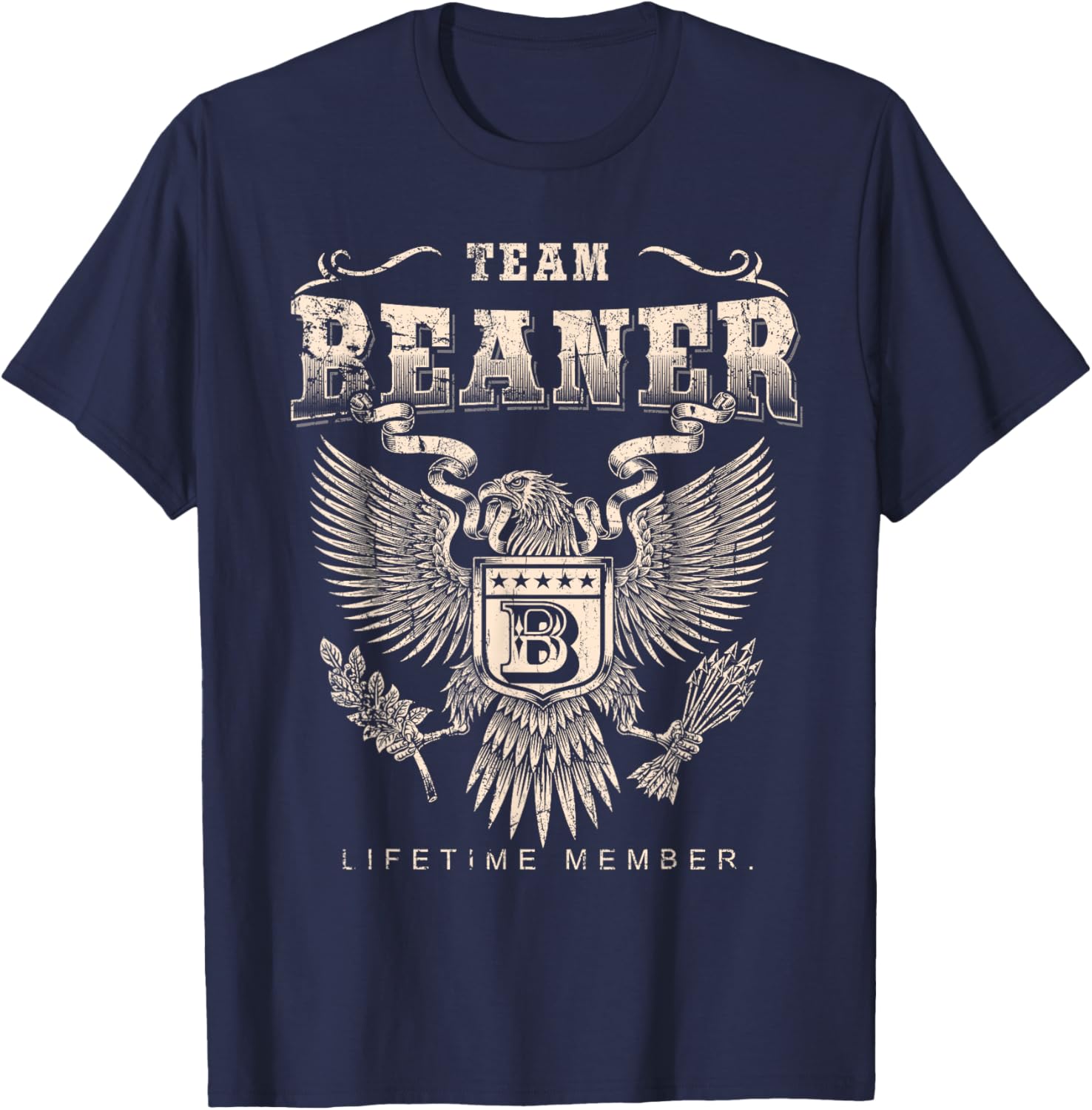 Team Beaner Lifetime Member - Beaner Name T-Shirt - T-Shirt | Navy