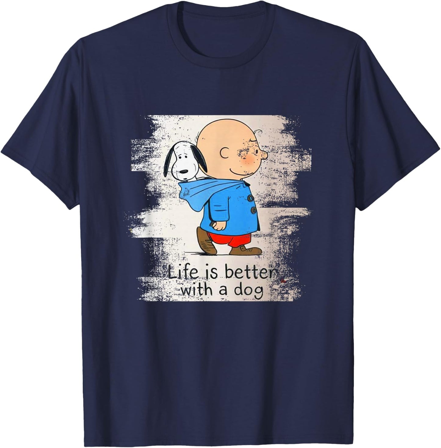 Life Is Better With A Dog T-Shirt - T-Shirt | Navy