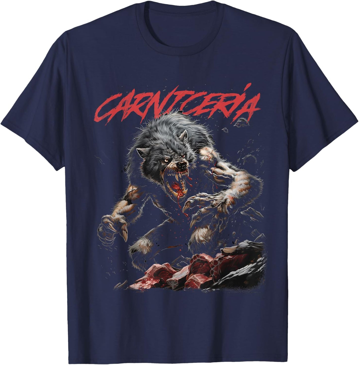 Angry Werewolf T-Shirt - T-Shirt | Navy
