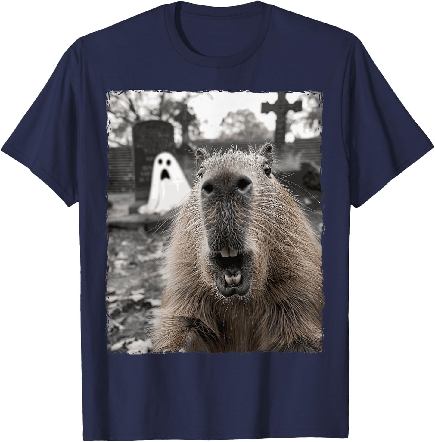Funny Capybara Halloween Costume T-Shirt - T-Shirt | Navy