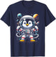 Penguin Astronaut Lover Space Art Space Galaxy Astrology T-Shirt - T-Shirt | Navy
